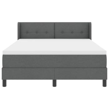 Boxspringbett mit Matratze Dunkelgrau 160x200 cm Stoff