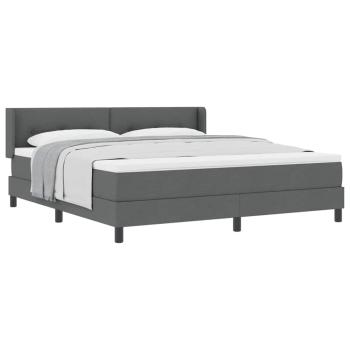 Boxspringbett mit Matratze Dunkelgrau 180x200 cm Stoff
