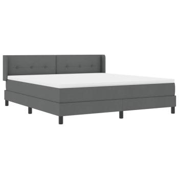 Boxspringbett mit Matratze Dunkelgrau 180x200 cm Stoff