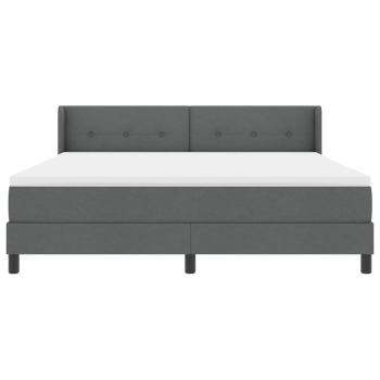 Boxspringbett mit Matratze Dunkelgrau 180x200 cm Stoff
