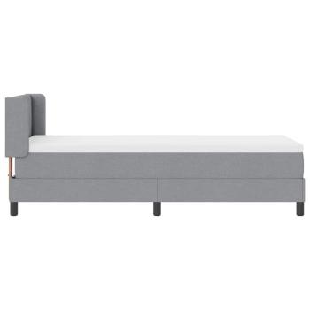 Boxspringbett mit Matratze hellgrau 80x200 cm Stoff