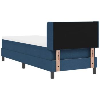 Boxspringbett mit Matratze Blau 80x200 cm Stoff