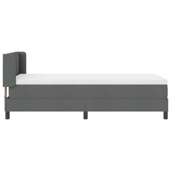Boxspringbett mit Matratze Dunkelgrau 100x200 cm Stoff