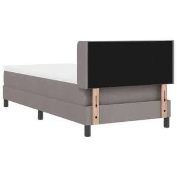 Taupe Boxspringbett mit Matratze 100x200 cm