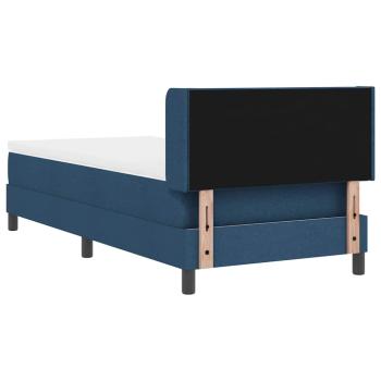 Boxspringbett mit Matratze Blau 100x200 cm Stoff