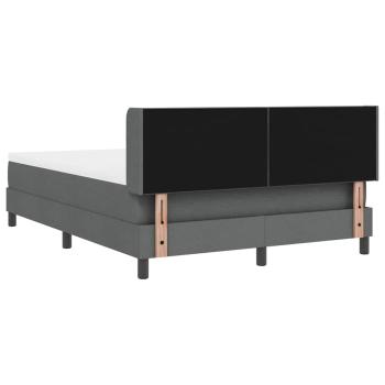 Boxspringbett mit dunkler Matratze 140x200 cm Stoff