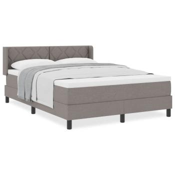 Boxspringbett mit Matratze Taupe 140x200 cm Stoff