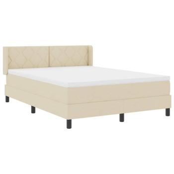 Boxspringbett mit Matratze Creme 160x200 cm Stoff