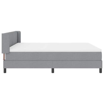 Boxspringbett mit Matratze Hellgrau 180x200 cm Stoff