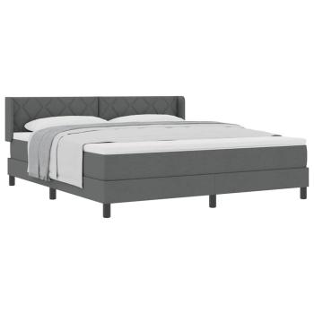 Boxspringbett mit Matratze Dunkelgrau 180x200 cm Stoff