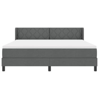 Boxspringbett mit Matratze Dunkelgrau 180x200 cm Stoff