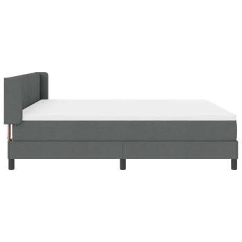 Boxspringbett mit Matratze Dunkelgrau 180x200 cm Stoff