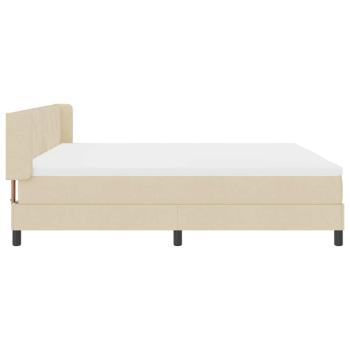 Boxspringbett mit Matratze Creme 200x200 cm Stoff