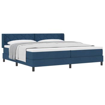 Boxspringbett mit Matratze Blau 200x200 cm Stoff