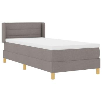 Boxspringbett mit Matratze Taupe 80x200 cm Stoff