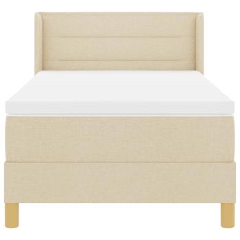 Boxspringbett mit Matratze Creme 80x200 cm Stoff