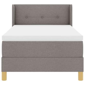 Boxspringbett mit Matratze Taupe 80x200 cm Stoff