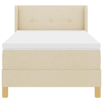 Boxspringbett mit Matratze Creme 80x200 cm Stoff