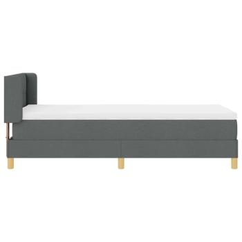 Boxspringbett mit Matratze Dunkelgrau 90x190 cm Stoff