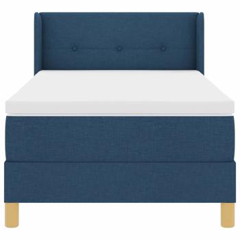Boxspringbett mit Matratze Blau 90x190 cm Stoff