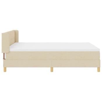 Boxspringbett mit Matratze Creme 140x190 cm Stoff