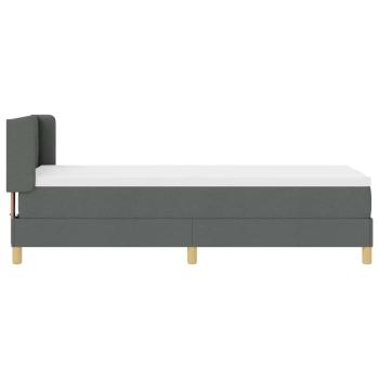 Boxspringbett mit Matratze Dunkelgrau 80x200 cm Stoff