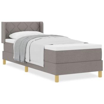 Boxspringbett mit Matratze Taupe 80x200 cm Stoff