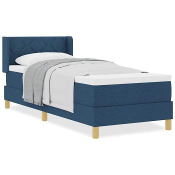 Boxspringbett mit Matratze Blau 80x200 cm Stoff