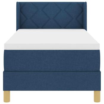 Boxspringbett mit Matratze Blau 80x200 cm Stoff