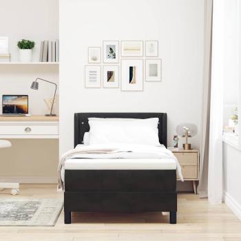 Boxspringbett mit Matratze Schwarz 90x190 cm Samt