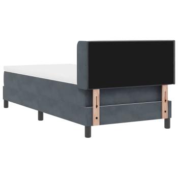 Boxspringbett mit Matratze Dunkelgrau 90x200 cm Samt