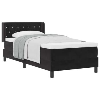 Boxspringbett mit Matratze Schwarz 100x200 cm Samt