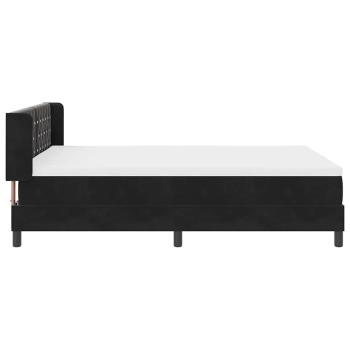 Boxspringbett mit Matratze Schwarz 140x200 cm Samt