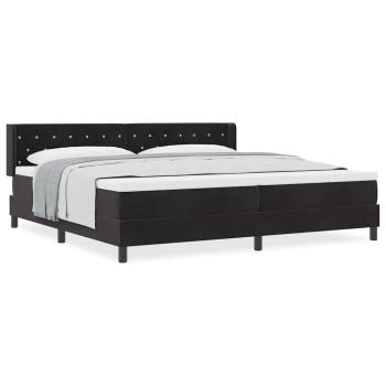Boxspringbett mit Matratze Schwarz 200x200 cm Samt