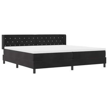 Boxspringbett mit Matratze Schwarz 200x200 cm Samt