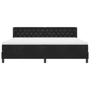 Boxspringbett mit Matratze Schwarz 200x200 cm Samt