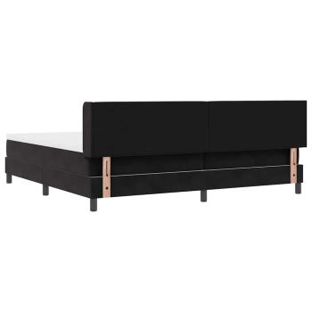 Boxspringbett mit Matratze Schwarz 200x200 cm Samt