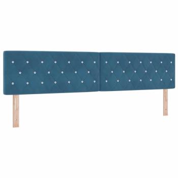 Boxspringbett mit Matratze Dunkelblau 200x200 cm Samt