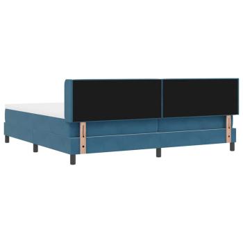 Boxspringbett mit Matratze Dunkelblau 200x200 cm Samt