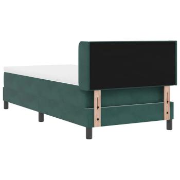 Boxspringbett mit Matratze Dunkelgrün 80x200 cm Samt