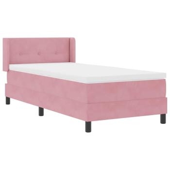 Boxspringbett mit Matratze Rosa 80x200 cm Samt