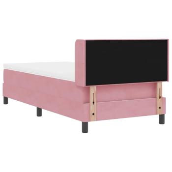 Boxspringbett mit Matratze Rosa 80x200 cm Samt