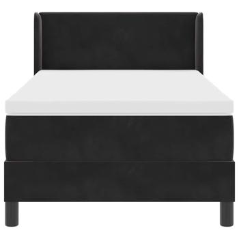 Boxspringbett mit Matratze Schwarz 100x200 cm Samt