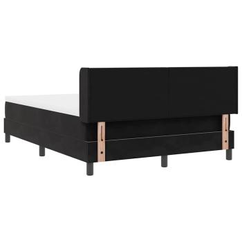 Boxspringbett mit Matratze Schwarz 140x190 cm Samt