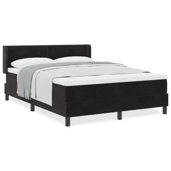 Boxspringbett mit Matratze Schwarz 140x200 cm Samt