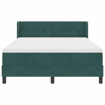 Boxspringbett mit Matratze Dunkelgrün 140x200 cm Samt