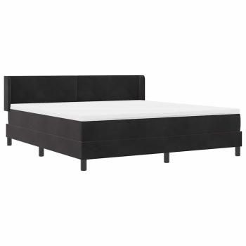 ARDEBO.de - Boxspringbett mit Matratze Schwarz 180x200 cm Samt