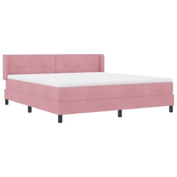 Boxspringbett mit Matratze Rosa 180x200 cm Samt