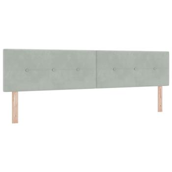 Boxspringbett mit Matratze Hellgrau 200x200 cm Samt