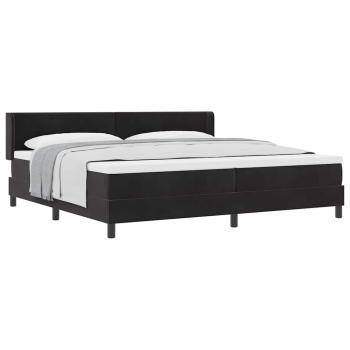 Boxspringbett mit Matratze Schwarz 200x200 cm Samt
